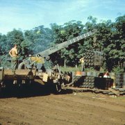 Unloading projectiles at Quan Loi